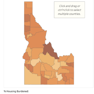 Housing Burden in Idaho map